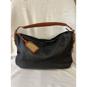 RALPH‎ LAUREN BLACK LEATHER HOBO COLLECTION VINTAGE SHOULDER BAG